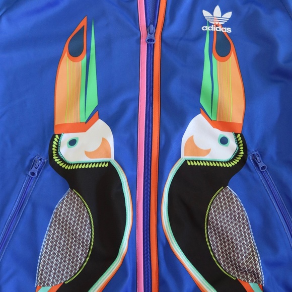 adidas Blue Toucan Print Sweater - Picture 2 of 3